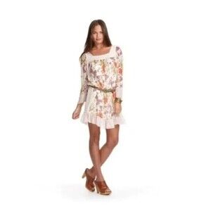 Jovovich Hawk for Target Women's Mini Dress Chiffon Floral Sz Small